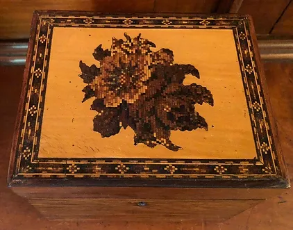 Antique Box with Mosaic Design