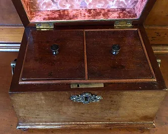 Mahogany Sarcophagus Tea Box Interior