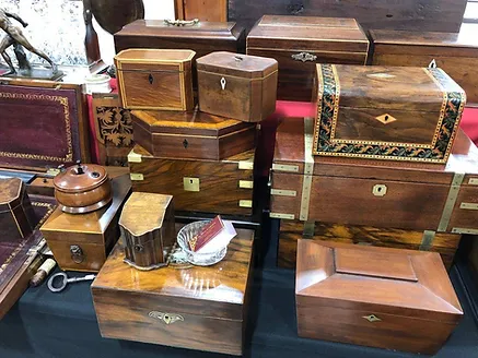 Wide Variations of Antique English Boxes