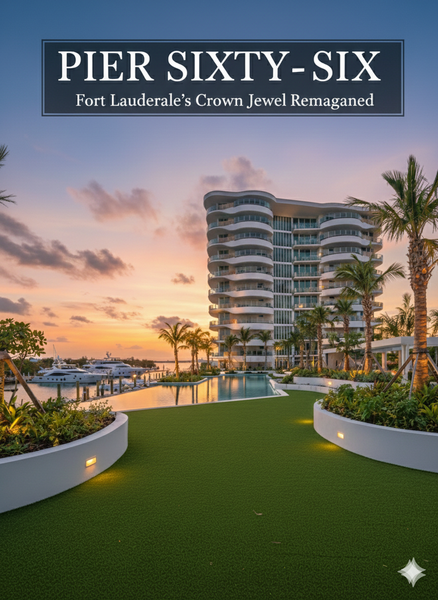 Luxury Pier Sixty Six residences featuring professional artificial turf installation by Turf Guys Mi