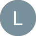 The letter l is in a blue circle on a white background.