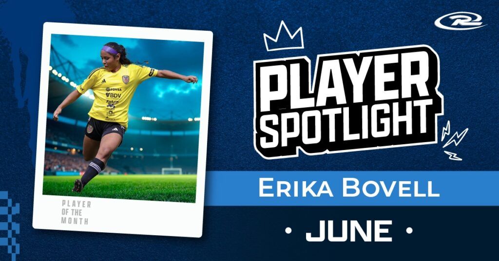 A soccer player named erika bowell is featured in a player spotlight