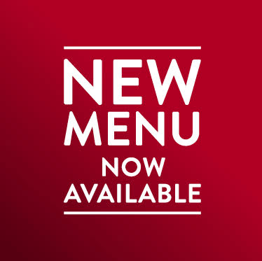 new menu graphic with white text on red background