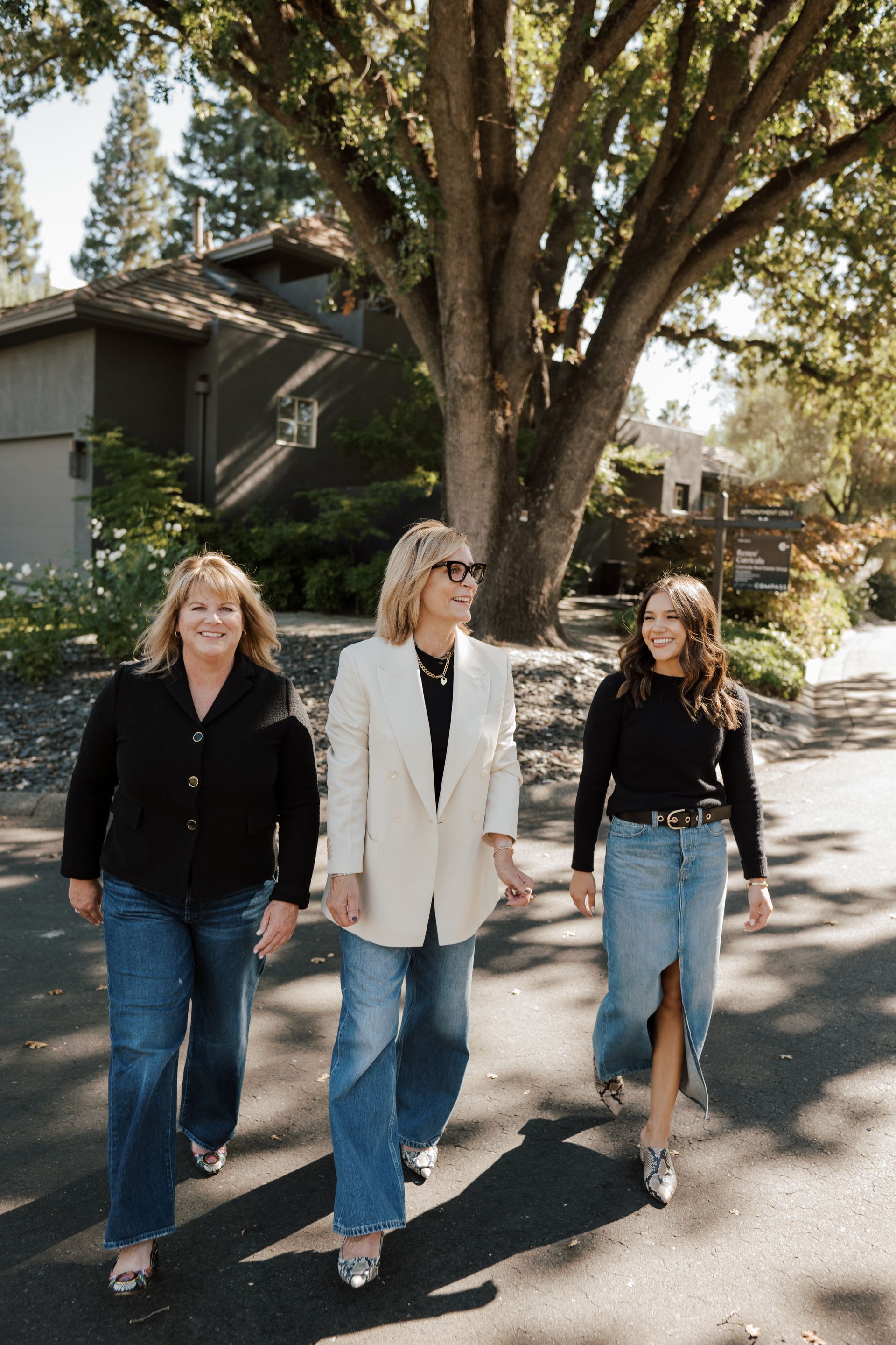 Jenny, Renee’ and Tayler walking down a street | Real Estate Agent in Greenhaven-Pocket, Sacramento, CA