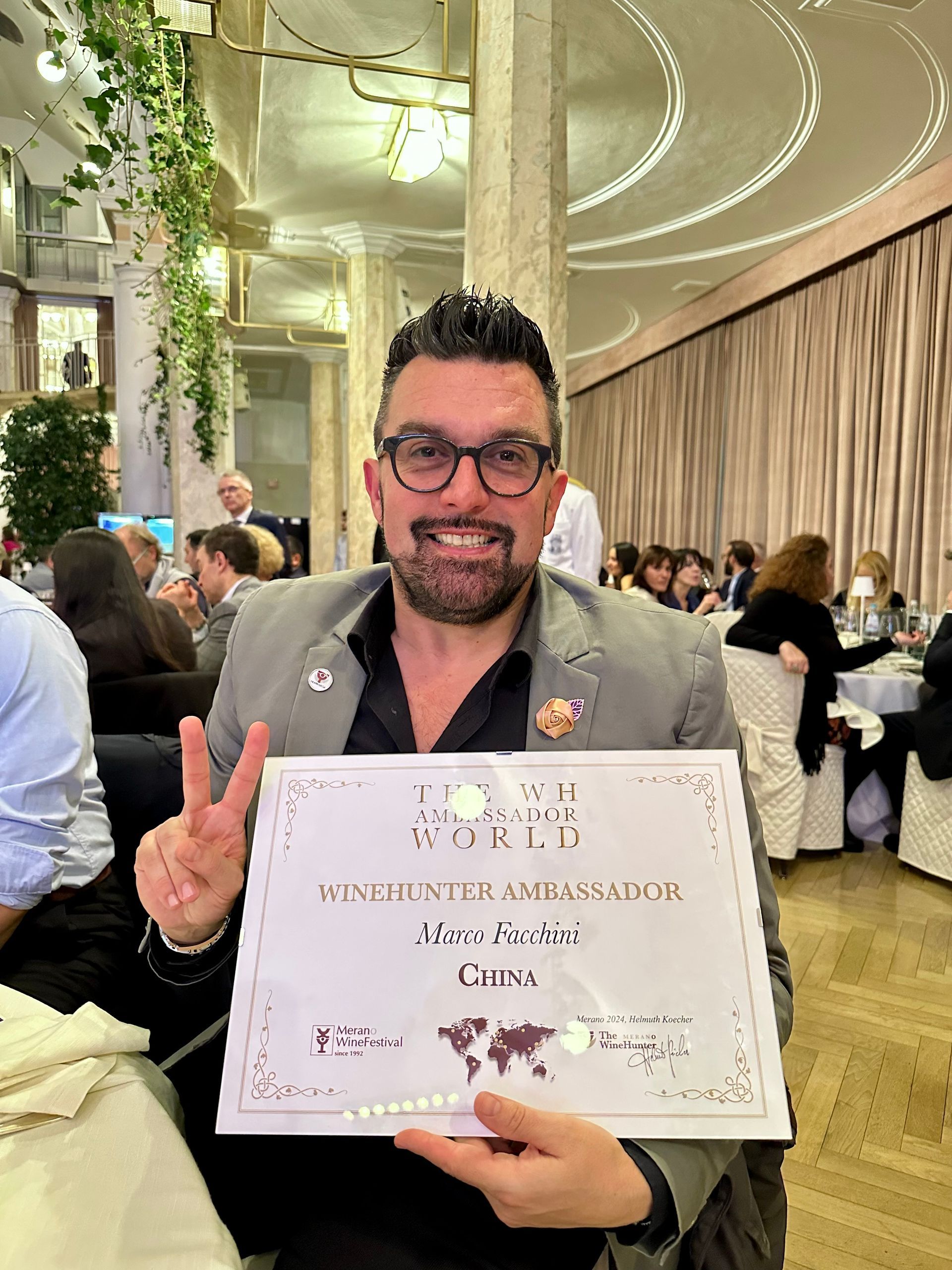 Marco Facchini, Winehunter ambassador, Merano Wine festival, China-Link