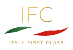 Logo di Italy First Class, incoming di lusso, luxury Italian trip