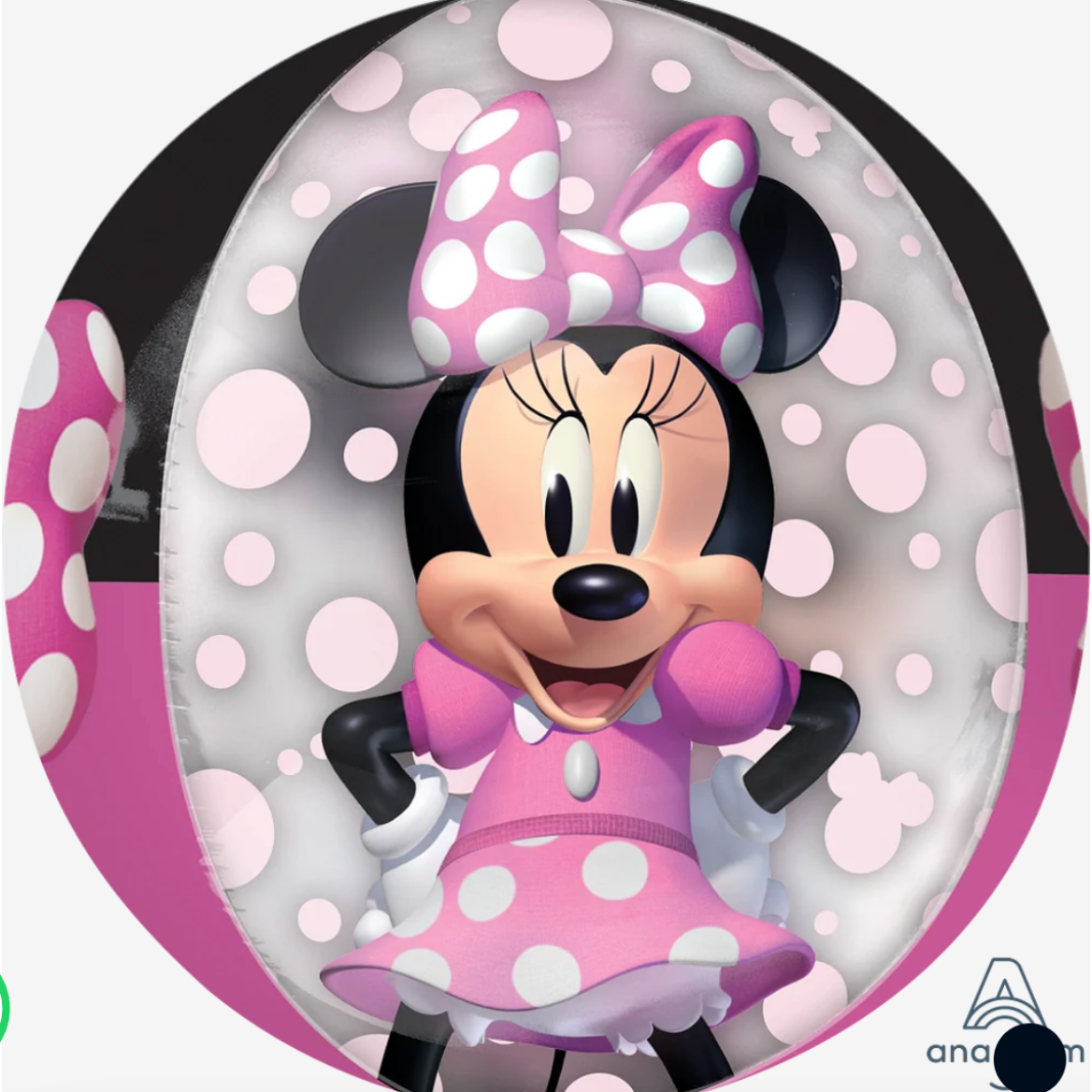Pink balloon with mini mouse