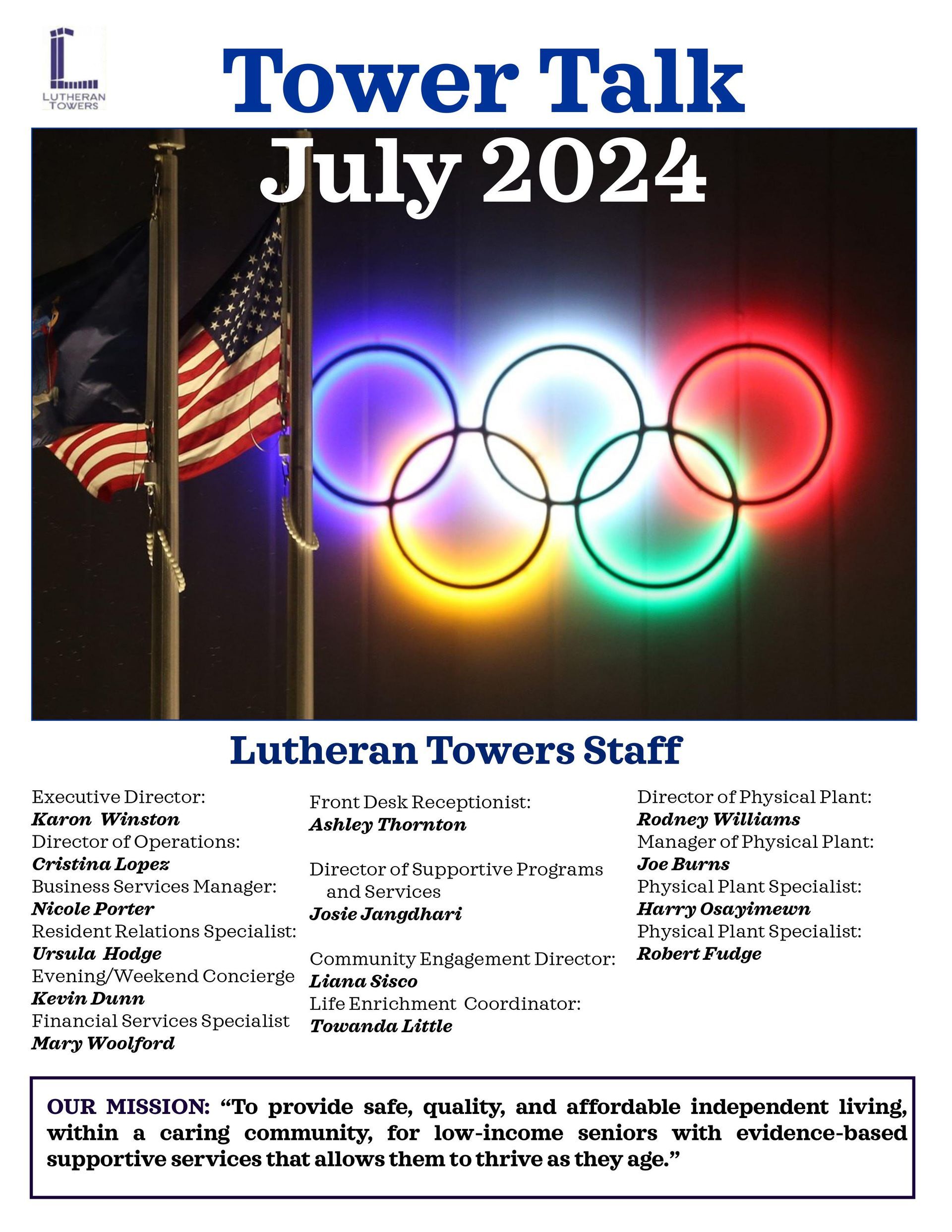 Tower Talk July 2024 — Atlanta, GA — Lutheran Towers