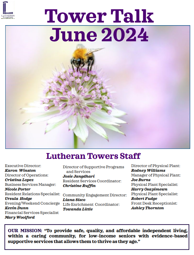 June Newsletter - Atlanta, GA - Lutheran Towers
