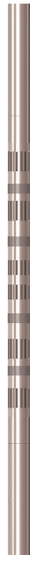 A close up of a metal texture with a striped pattern on a white background.