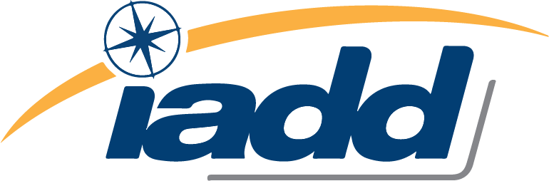 A blue and orange logo for a company called iadd