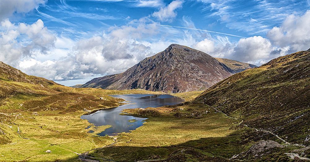 Lighthouse on Llanddwyn Island on the coast of Anglesey in north Wale, Uk.