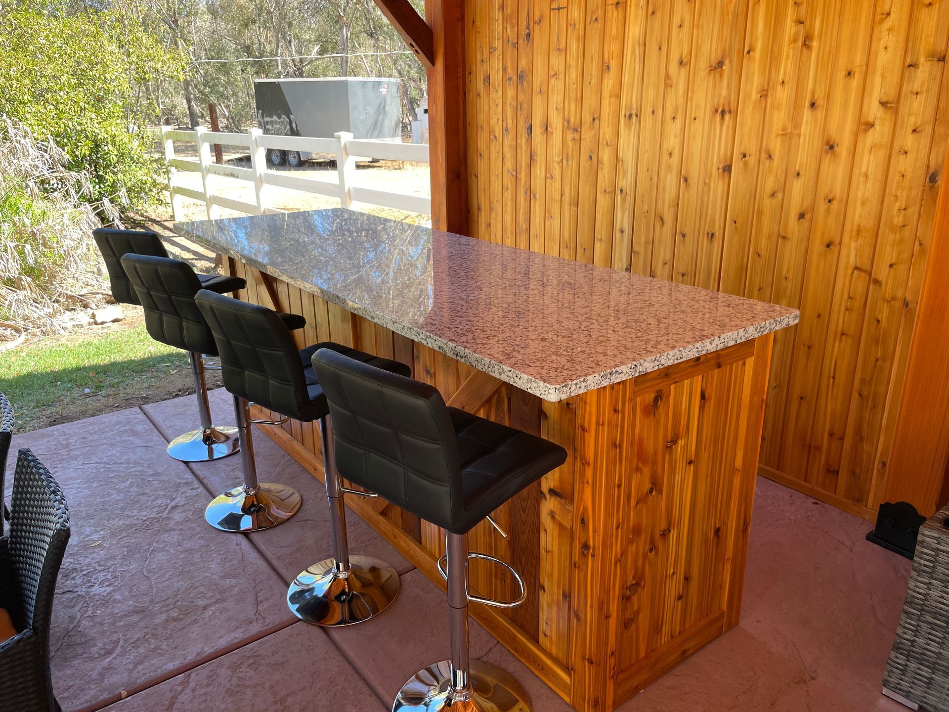 Pavilion bar counter