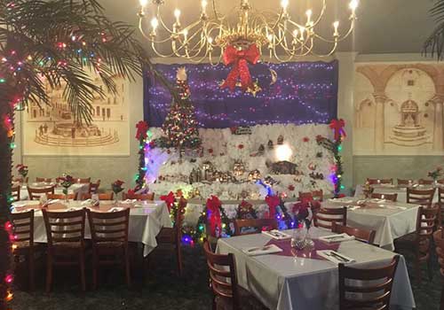 Holiday Party Setup — Lynchburg, VA — Monte Carlo Italian Restaurant