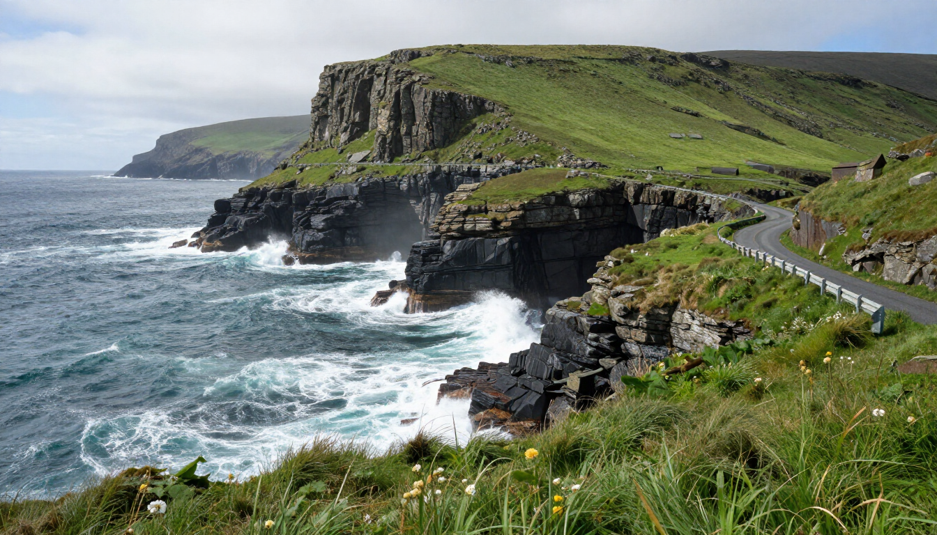The rugged coastline of the Dingle Peninsula