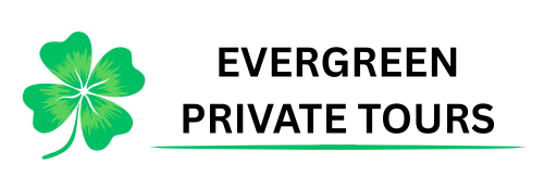 Logo with green shamrock,