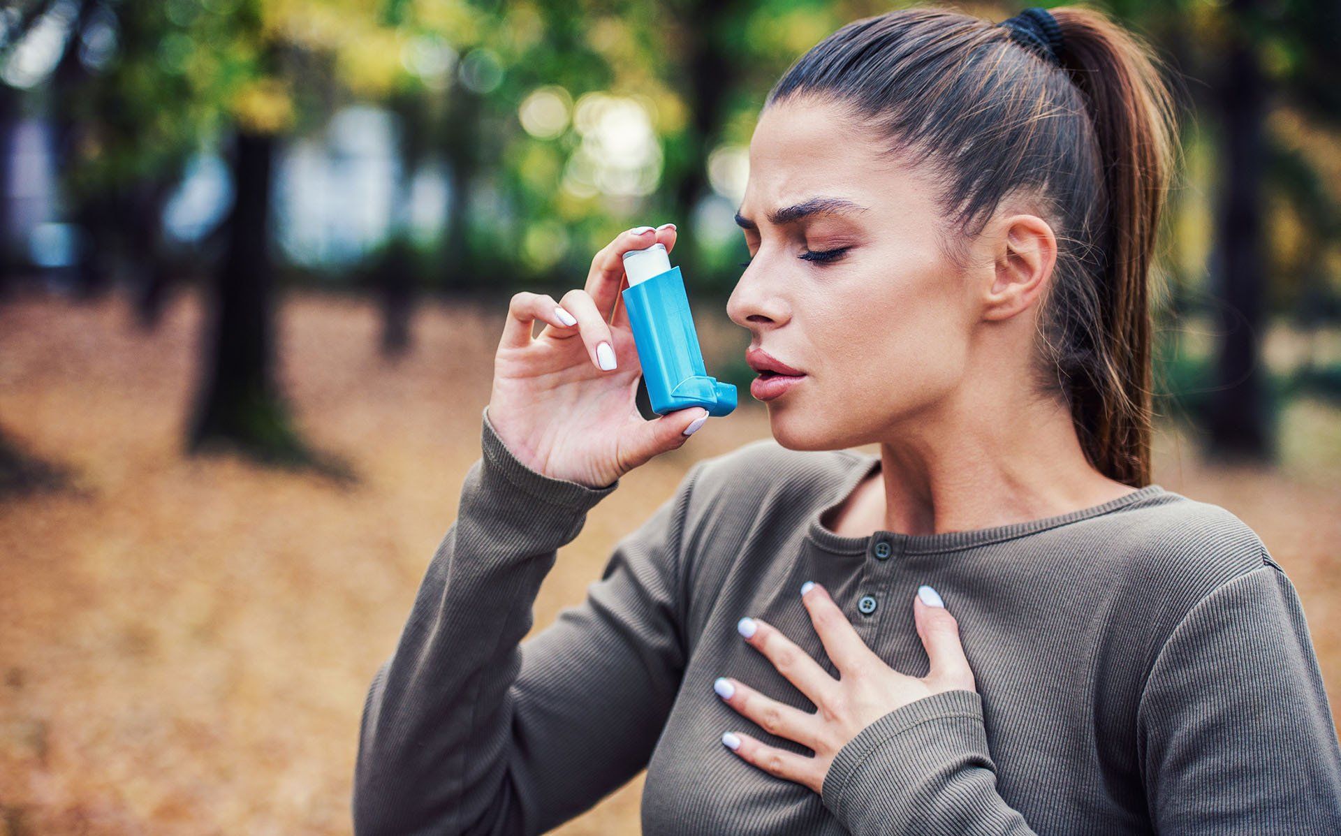 Woman with Asthma — Roseville, CA — Allergy Medical Group of the North Area Inc