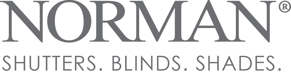 Logo for Norman, a window coverings company, includes the word 