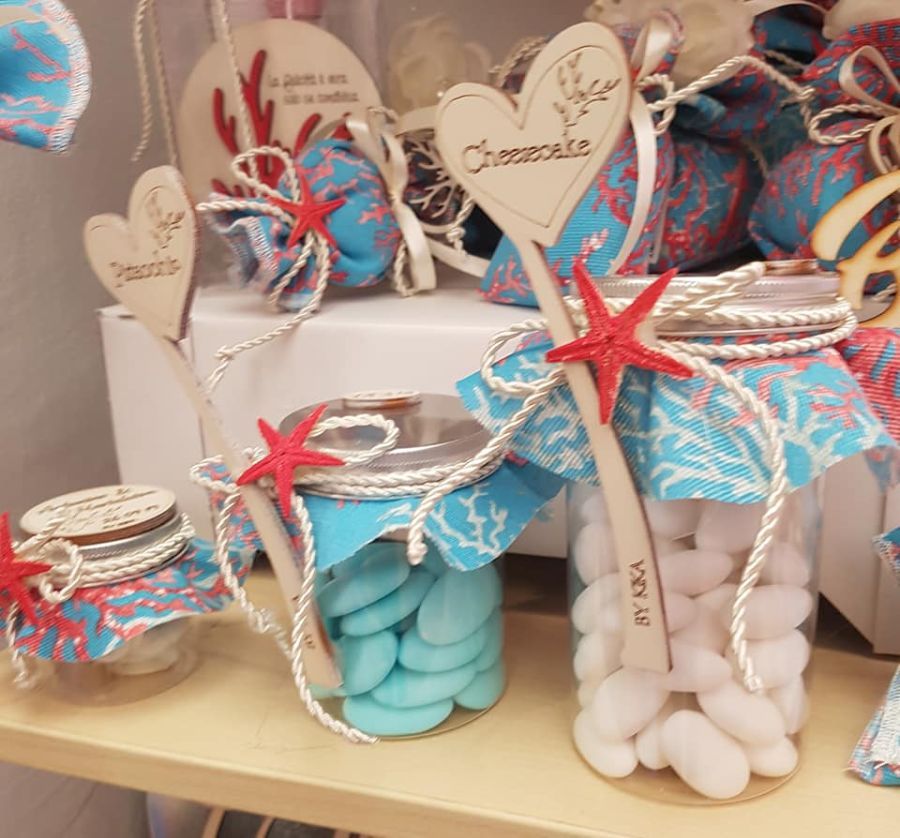 allestimento confetti tema marino La Fata Camilla La Spezia