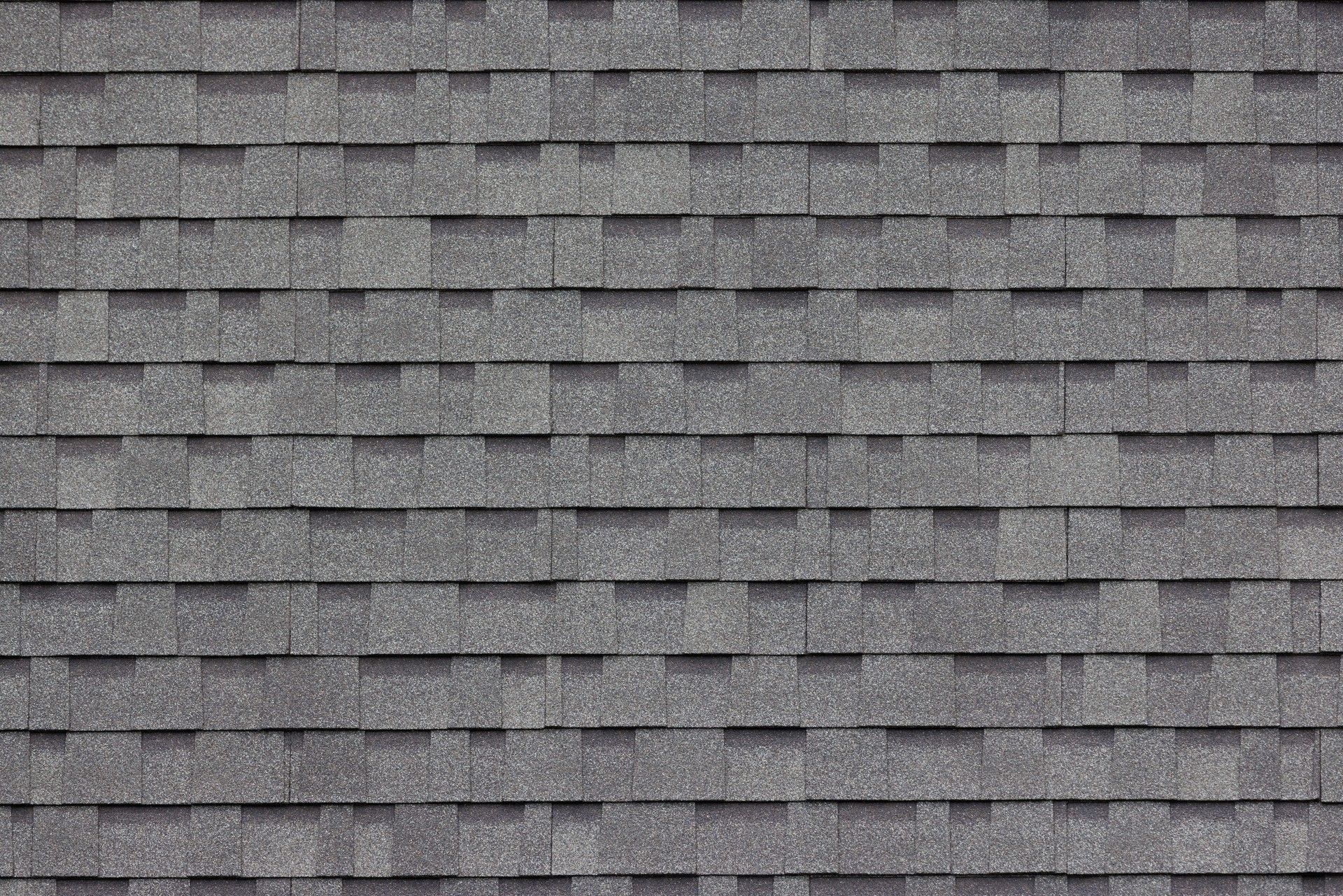 Gray asphalt shingle roofing.