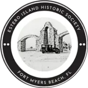 The logo for the estero island historic society in fort myers beach , florida.