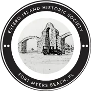 The logo for the estero island historic society in fort myers beach , florida.