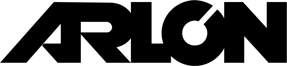 The word arlon is written in black on a white background.