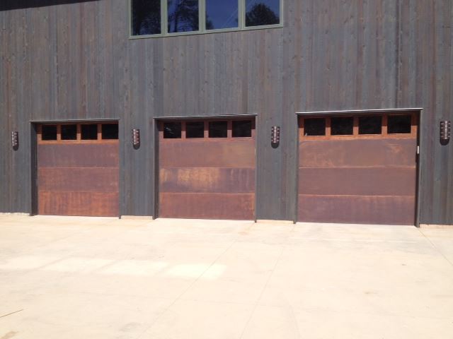 Custom Modern Metal Garage Doors — Rusty Design Garage Doors in Durango, CO
