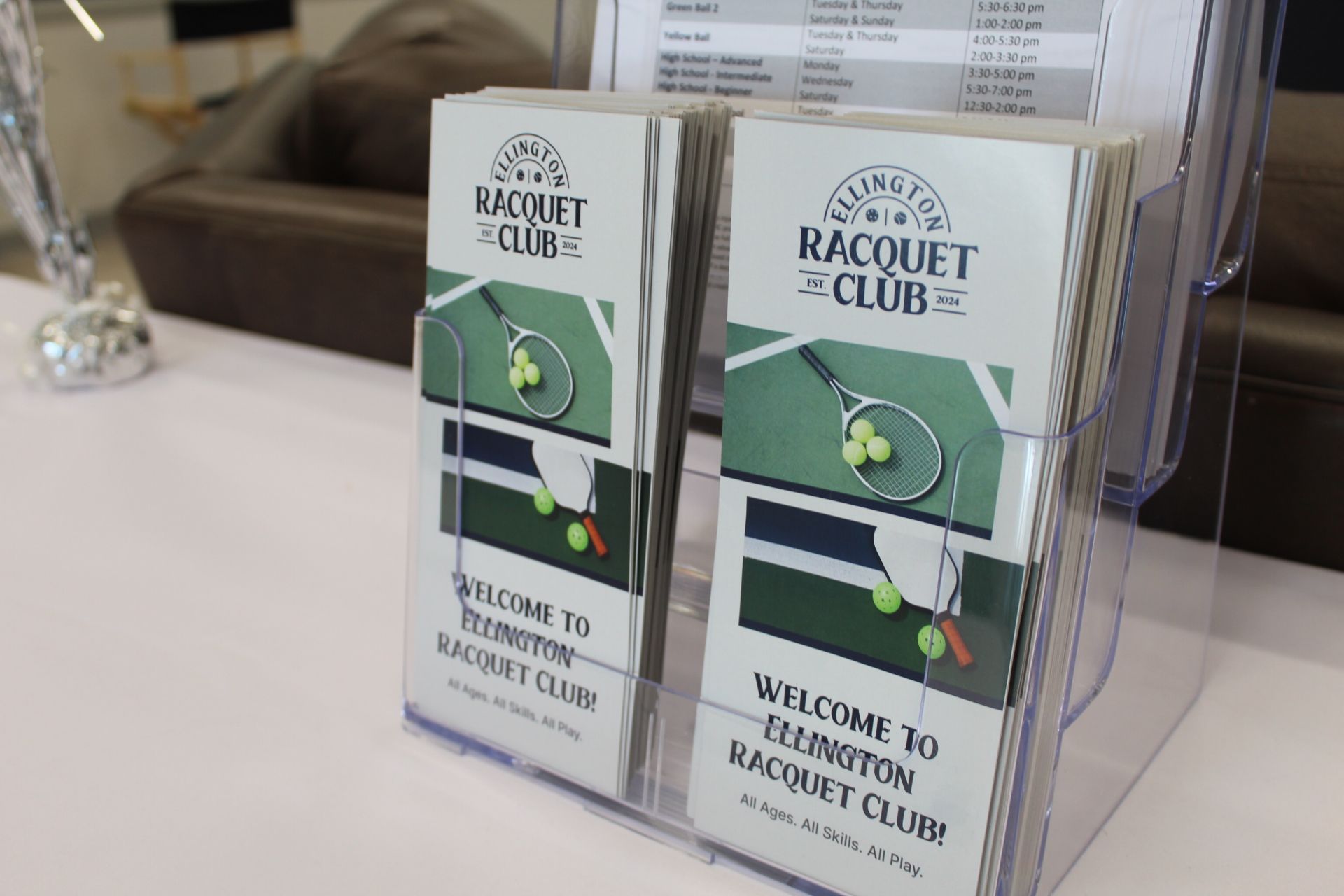 Ellington Racquet Club Brochures