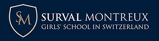 The logo for surval montreux girls ' school in switzerland