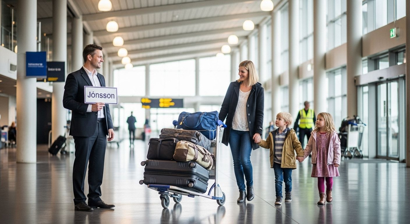 keflavik airport transfer with child seat — KEF meet and greet arrivals