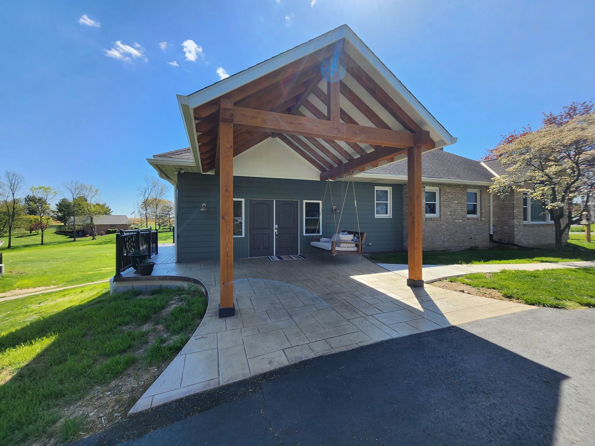 Concrete Porch, Stamped Concrete, Decorated Concrete, Masonry, Concrete