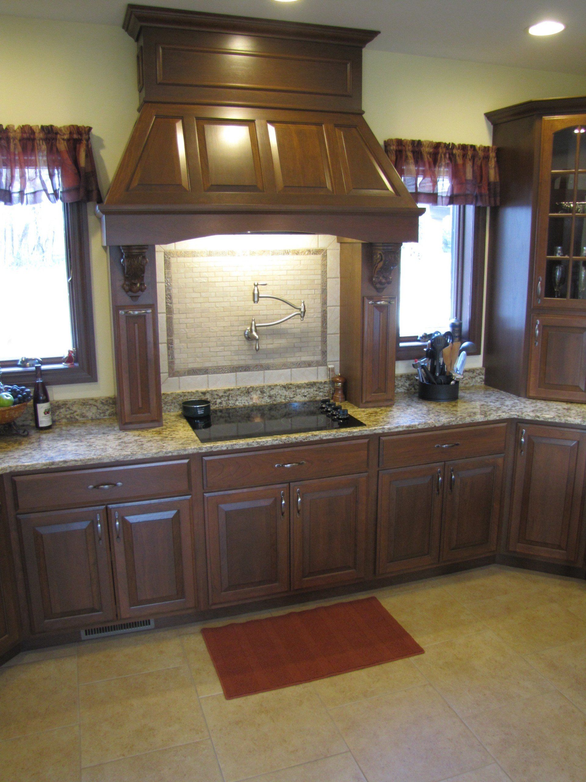 dark wood kitchen cabinets