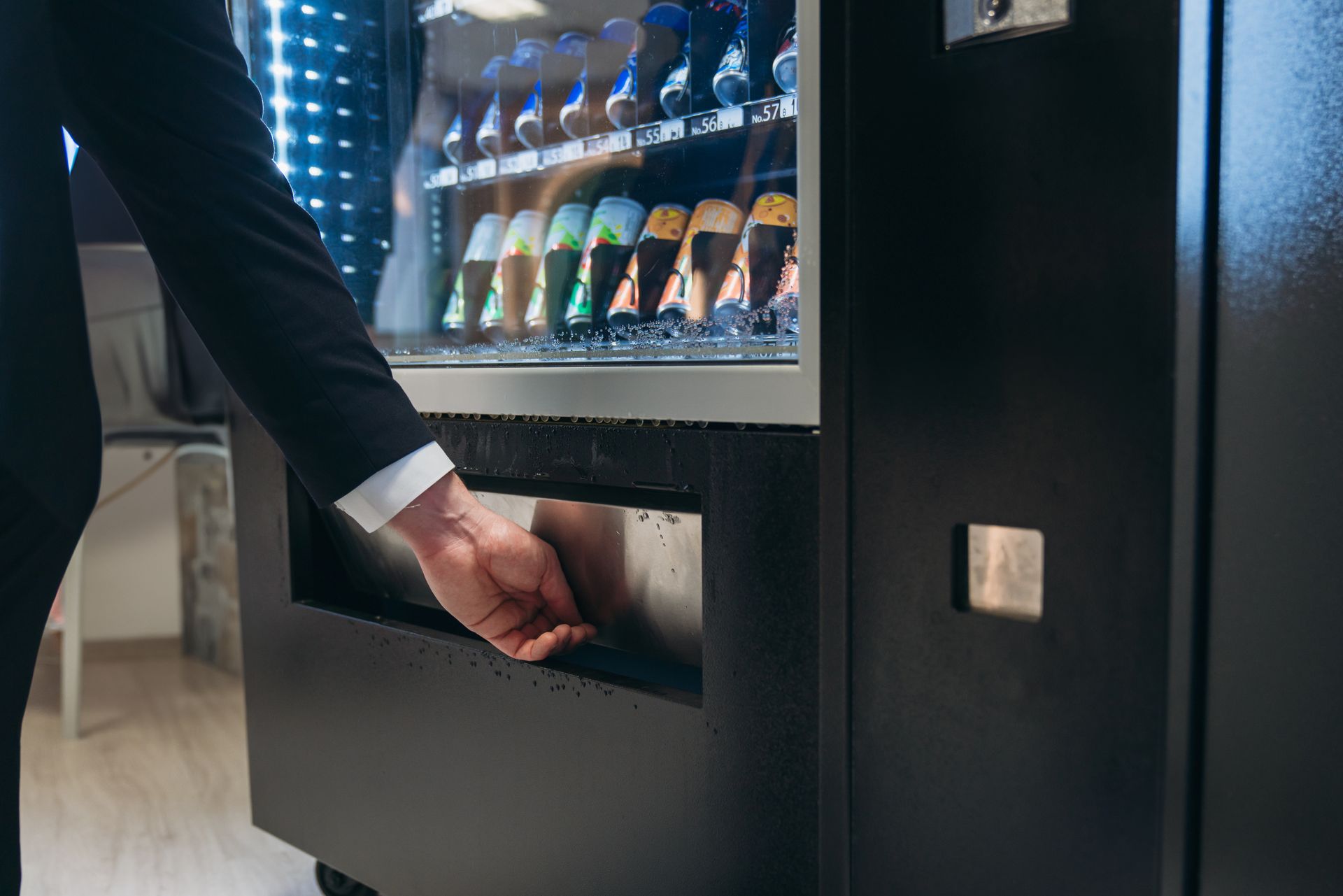 Vending machine with juice and snacks