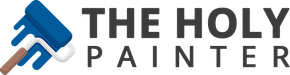 Logo of "THE HOLY PAINTER" with a blue paint roller on the left.