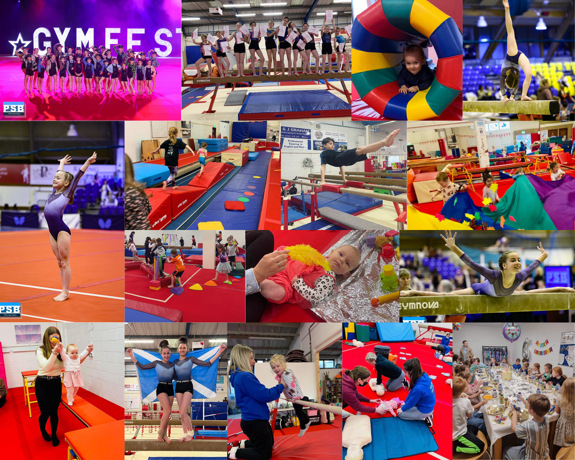 Gymnastics classes for children, Dumfries. The Dumfries Y Gymnastics Club.
