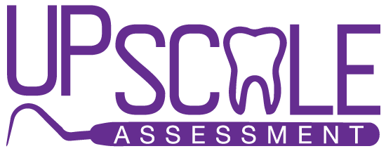 The Upscale Assessment logo: representing excellence in dental hygiene assessment and practice management software.