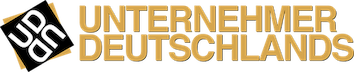 A logo for unternehmer deutschlands is shown on a white background