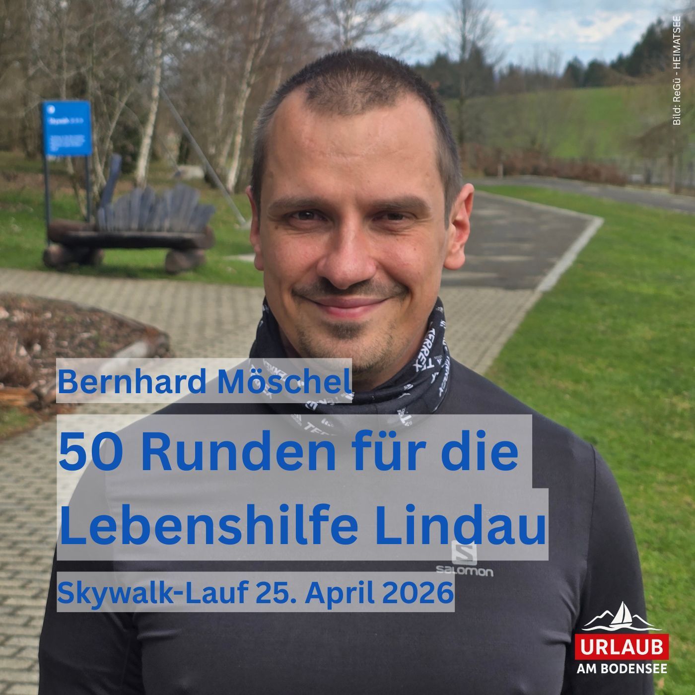 Bernhard Möschl läuft beim Skywalk-Lauf