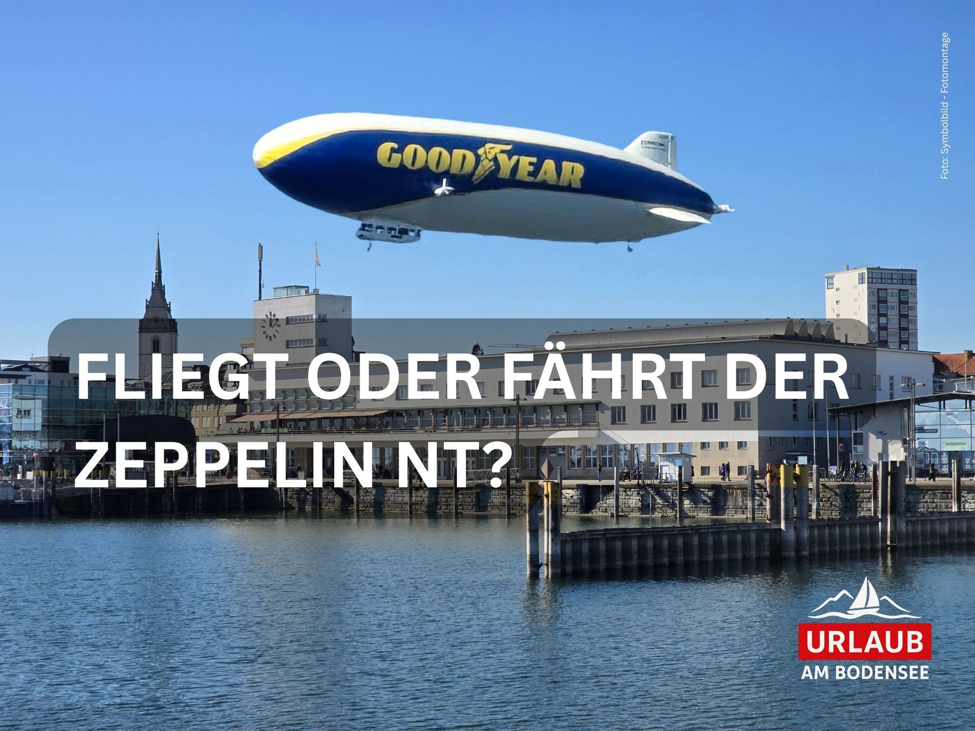Zeppelin NT über dem Zein Museum in Friedrichshafen