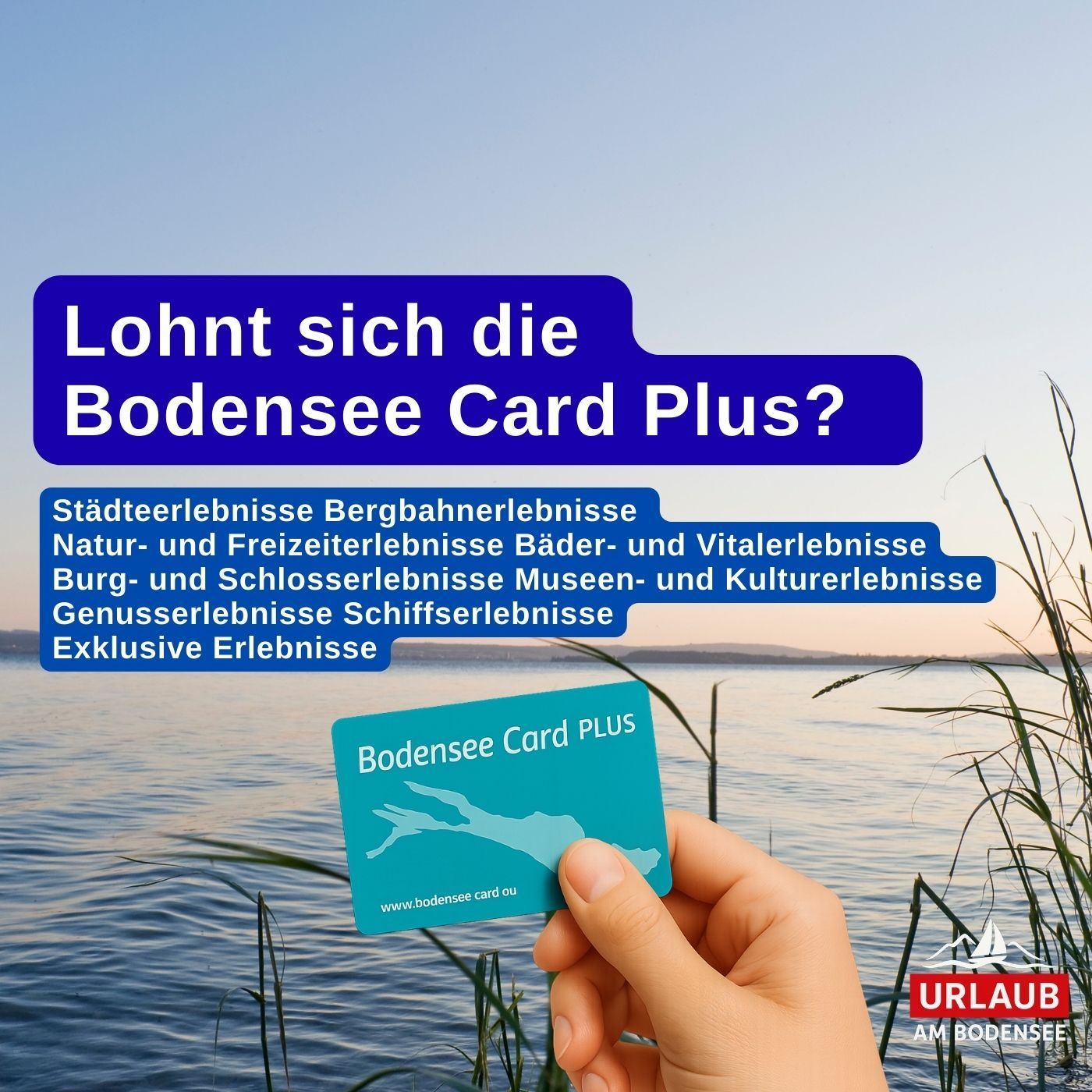 Bodensee Card PLUS Gästekarte für 160 Attraktionen und Schifffahrt 