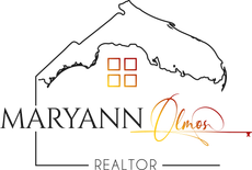 MARYANN Olson REALTOR logo with house outline and orange-red accent