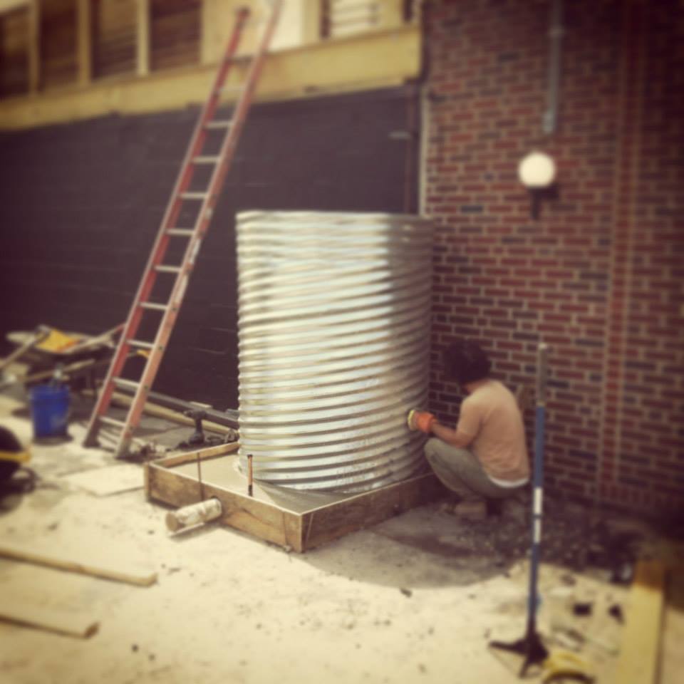 metal culvert rain tank