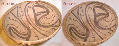 Before And After Of Wood Art — Scottsdale, AZ — Art Restoration By Gay Kingsley Ph.D