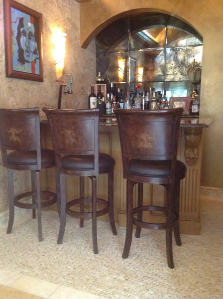 flooring and bar countertop