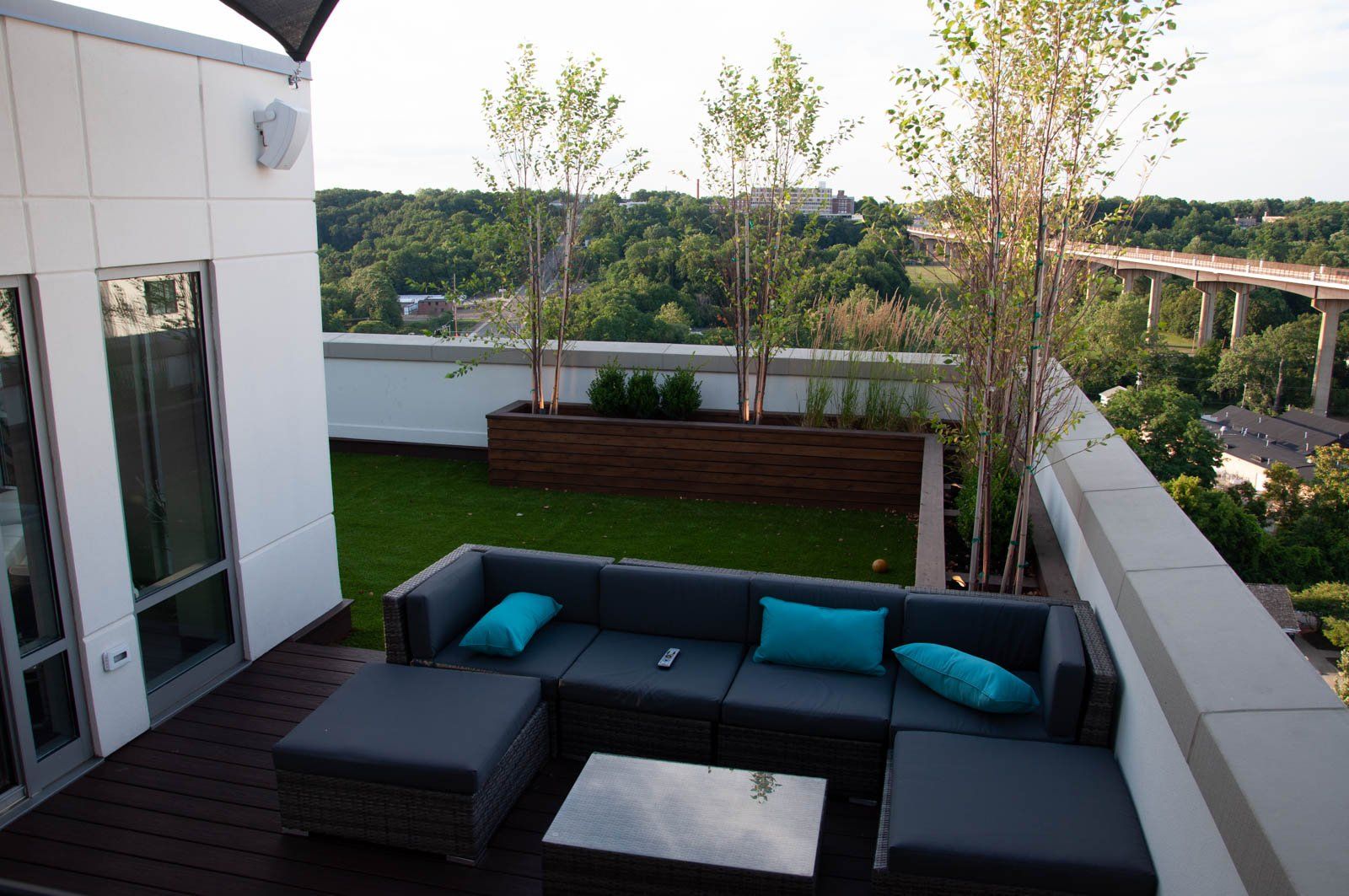 Northside lofts outdoor patio with furniture