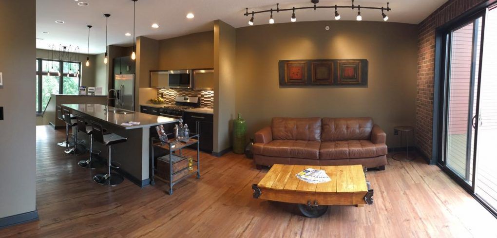 large living room and kitchen loft