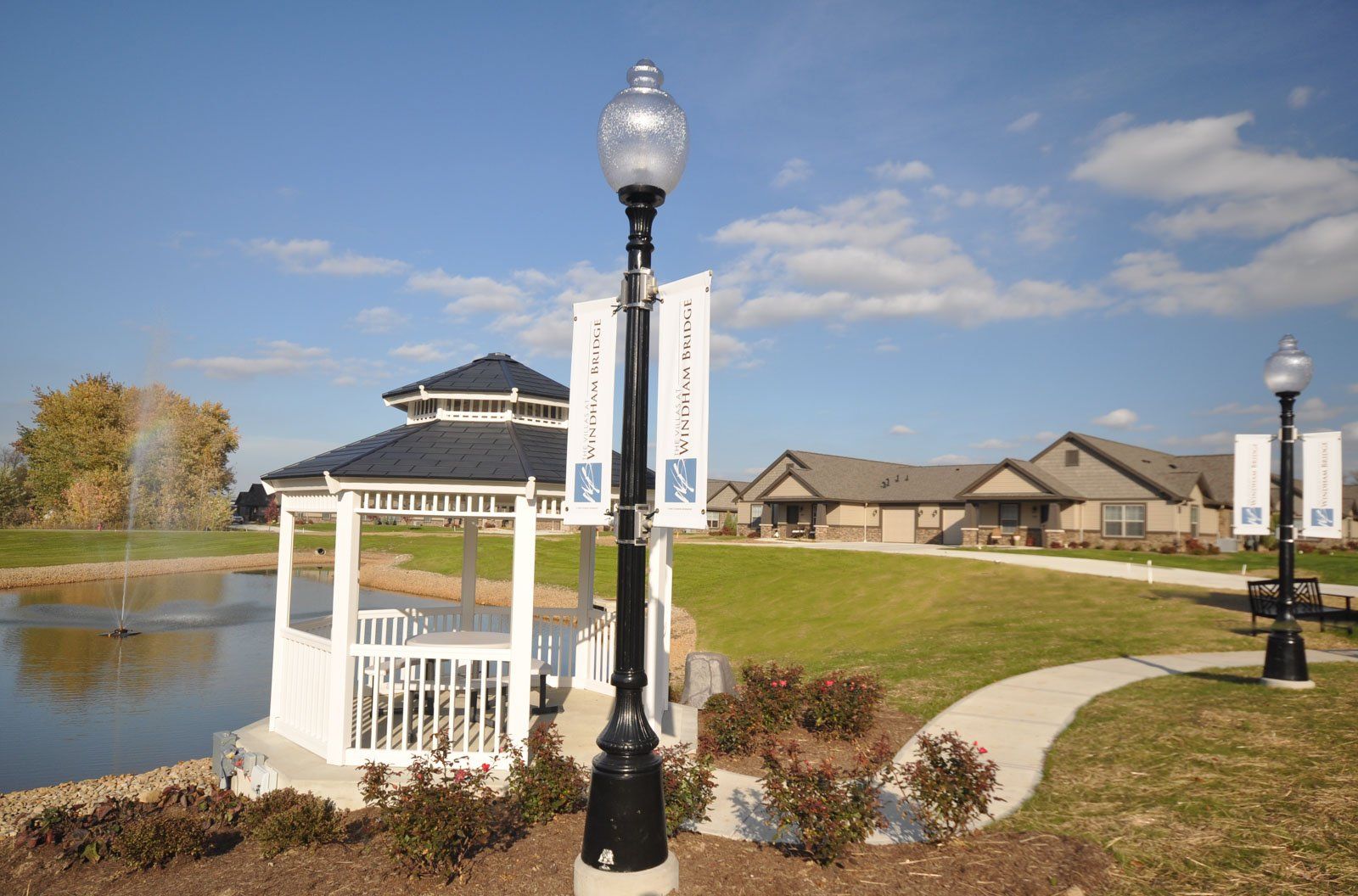 Windham Bridge lawn with gazebo