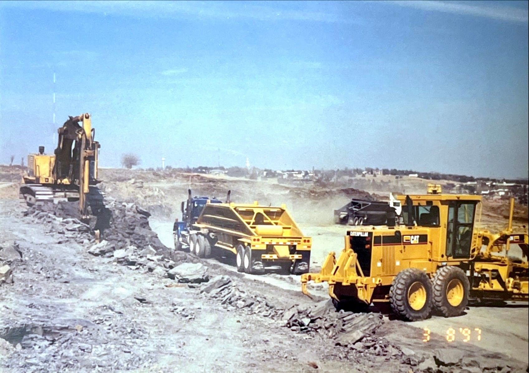 A photo of a construction site taken in 1993