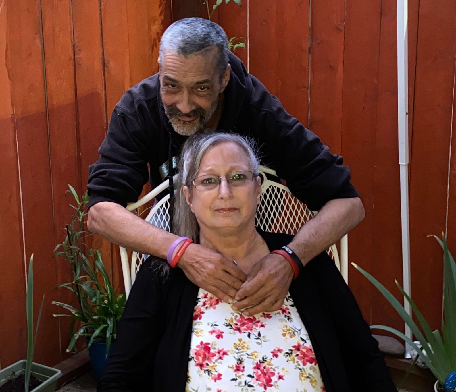 Cancer patient after receiving treatment at Stanford, thanks to charitable flights.